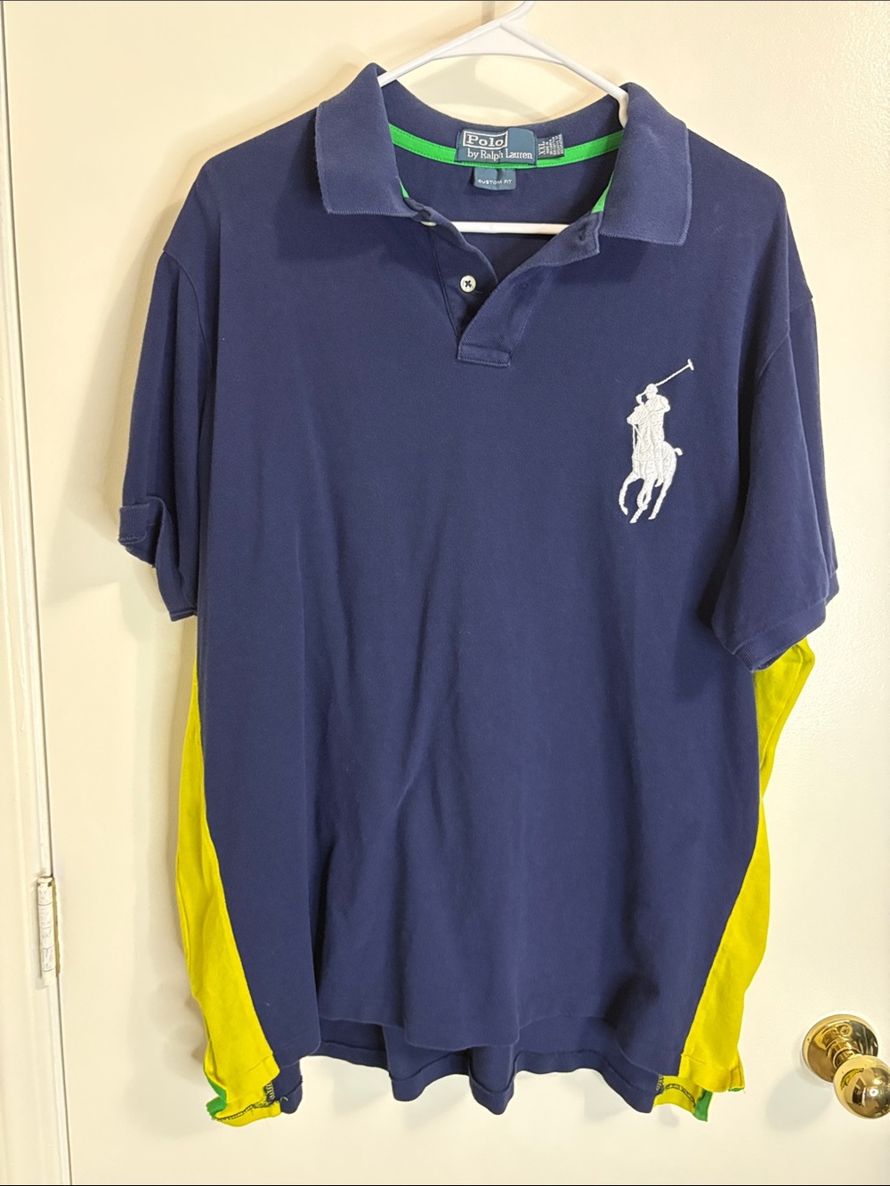 Polo by Ralph Lauren Navy Polo with Green Trim